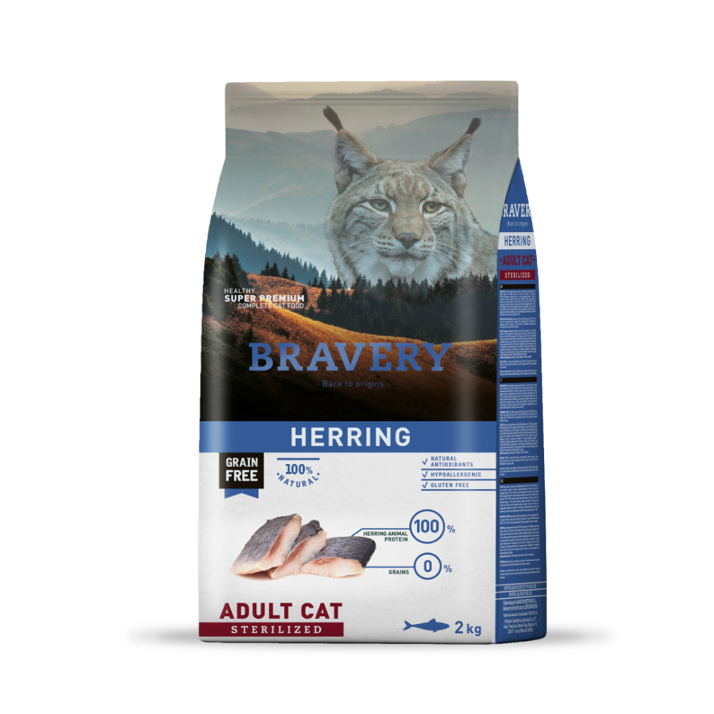 Bravery Herring Adult Cat Sterilized 2 KG