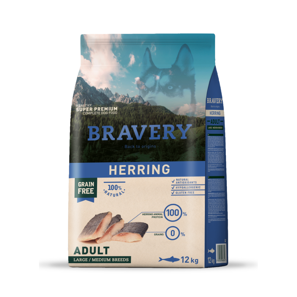 Bravery Herring Adult Large / Medium Breed 12 Kg