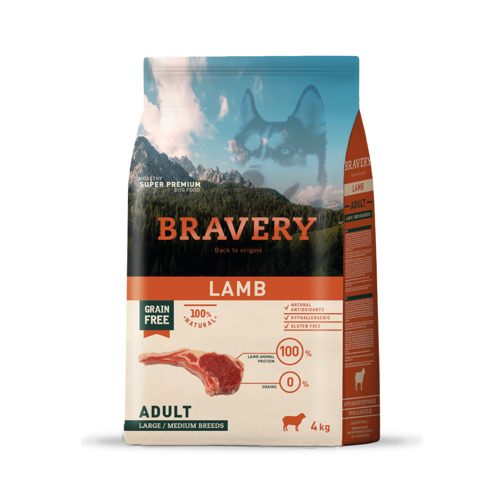 Bravery Lamb Adult Large / Medium Breed 4 Kg