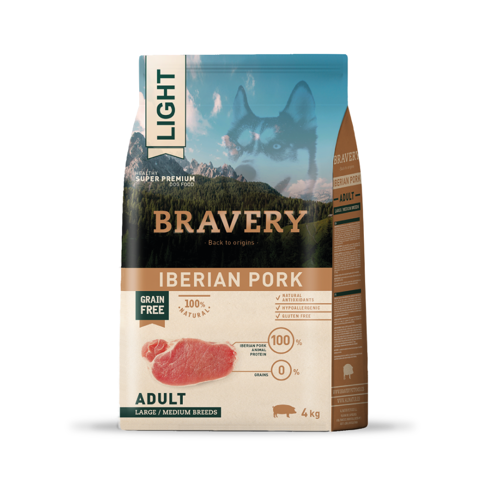 Bravery Light Iberian Pork Adult Large / Medium Breed 4 KG