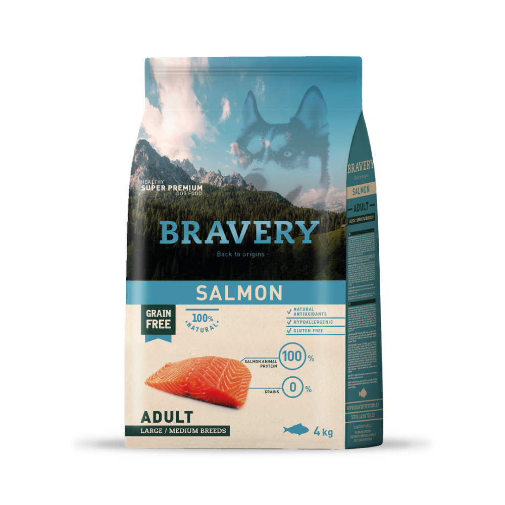 Bravery Salmon Adult Large / Medium Breeds 4 KG