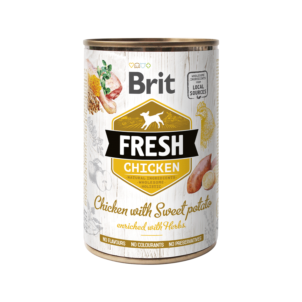 BRIT FRESH CHICKEN WITH SWEET POTATO (POLLO Y PAPA DULCE) 400 GR