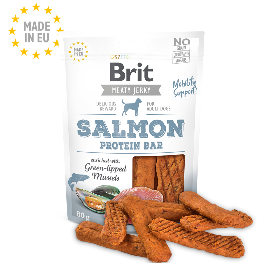Brit Salmon Protein Bar / Barra de Proteina de Salmon 80 GR