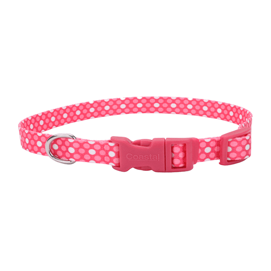 COASTAL STYLE COLLAR PINK DOTS"M"