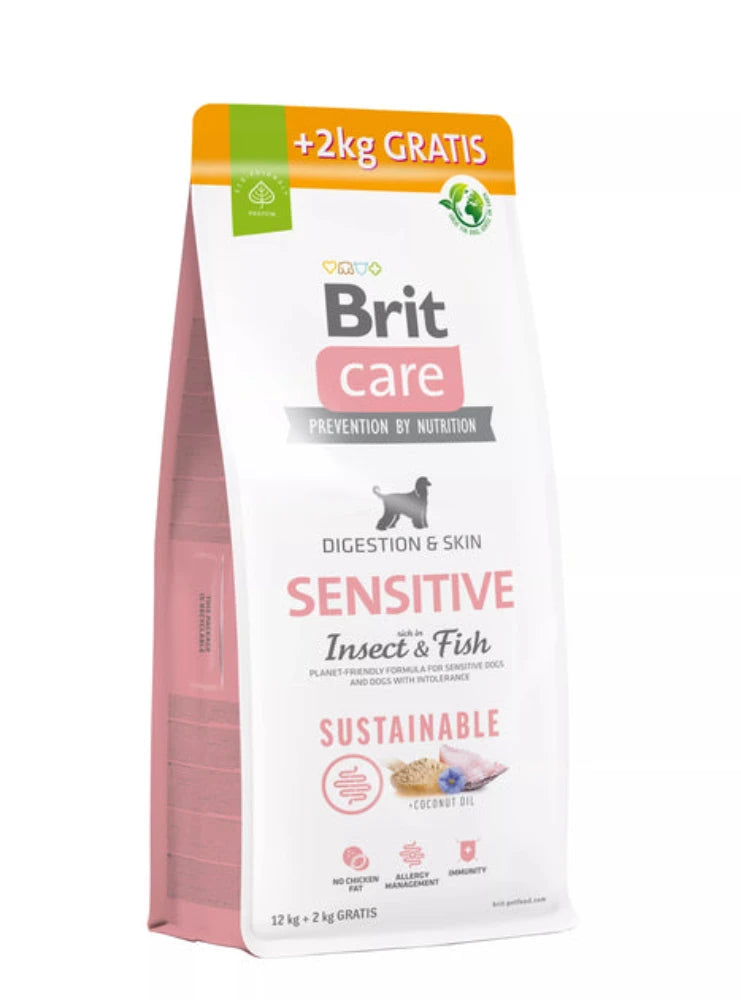 Brit Care Insect and Fish Sensitive / Insecto y Pescado 12+ 2 KG Gratis