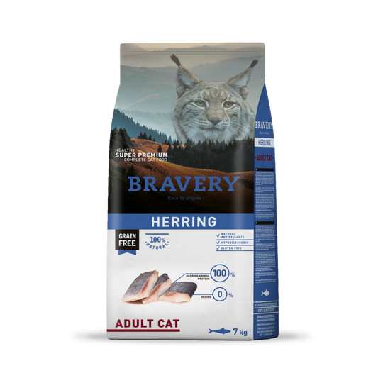 BRAVERY HERRING ADULT CAT 7 KG