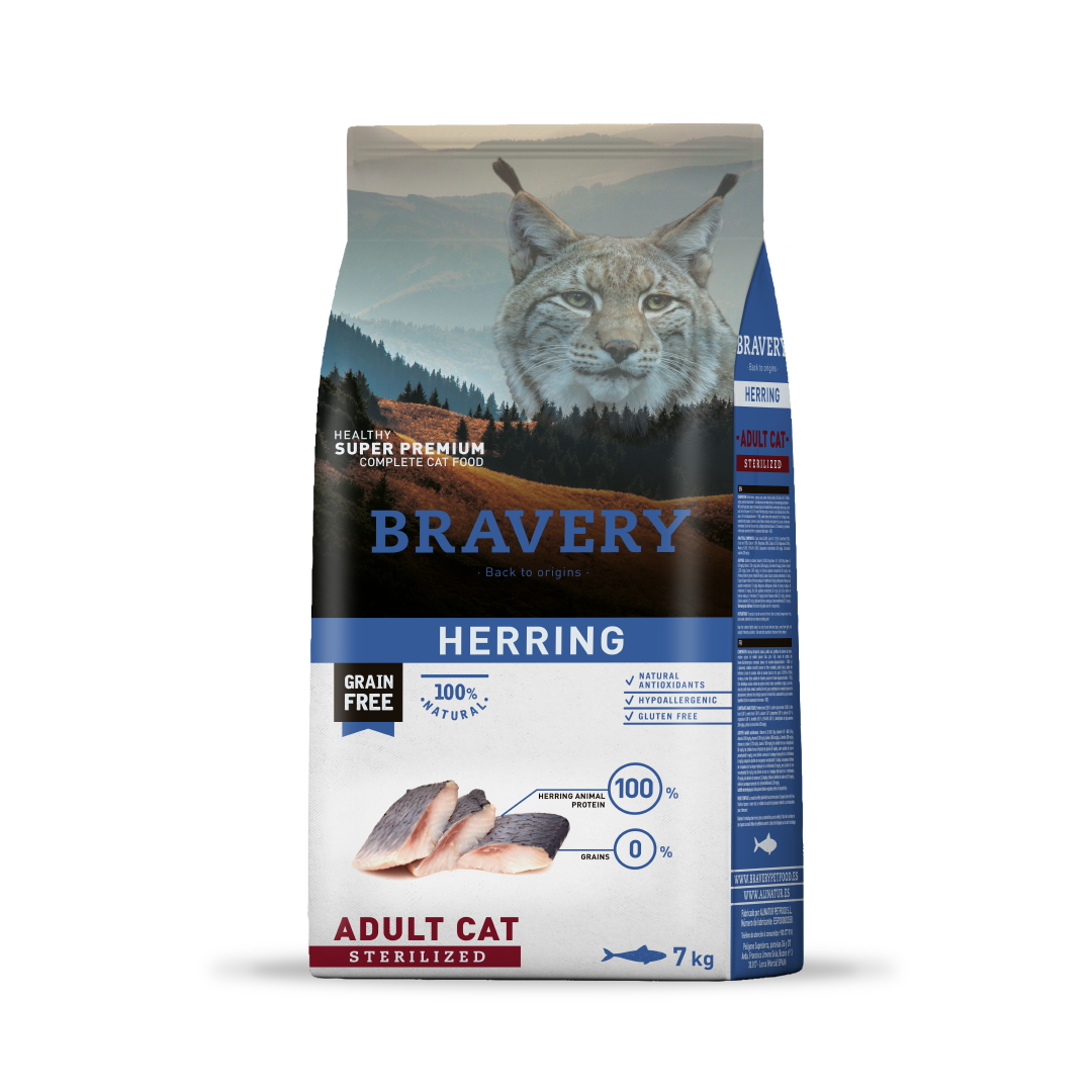 BRAVERY HERRING ADULT CAT STERILIZED 7 KG