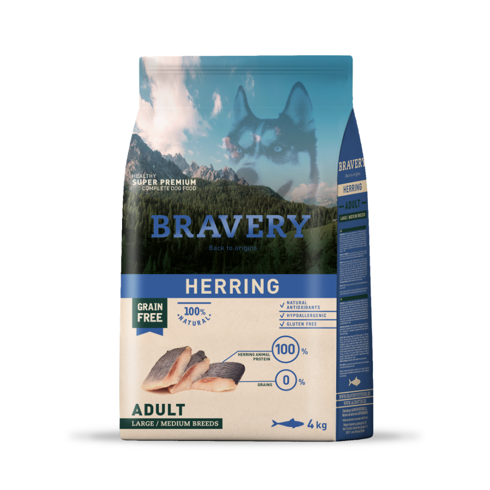 Bravery Herring Adult Large / Medium Breed 4 KG