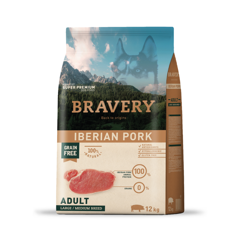 Bravery Iberian Pork Adult Large / Medium Breed 12 KG
