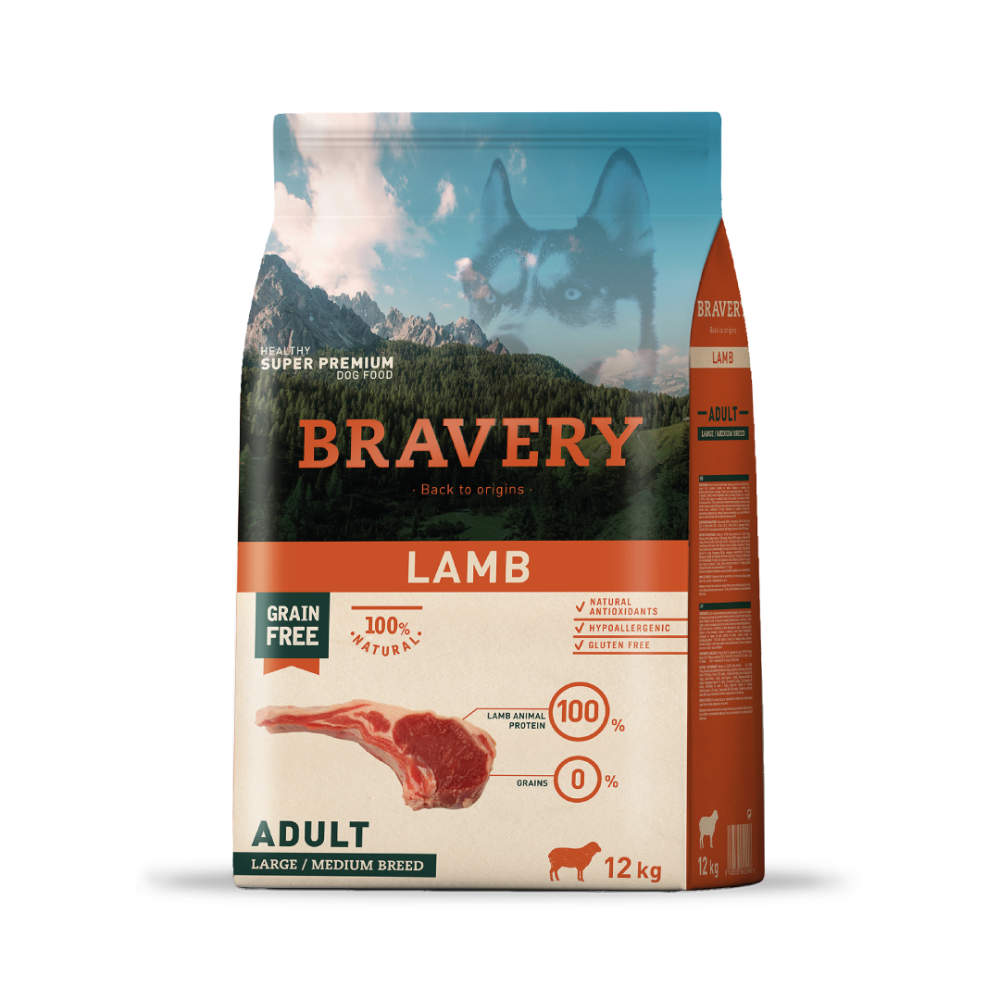 Bravery Lamb Adult Large / Medium Breed 12 Kg