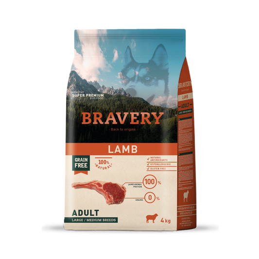 Bravery Lamb Adult Large / Medium Breed 4 Kg
