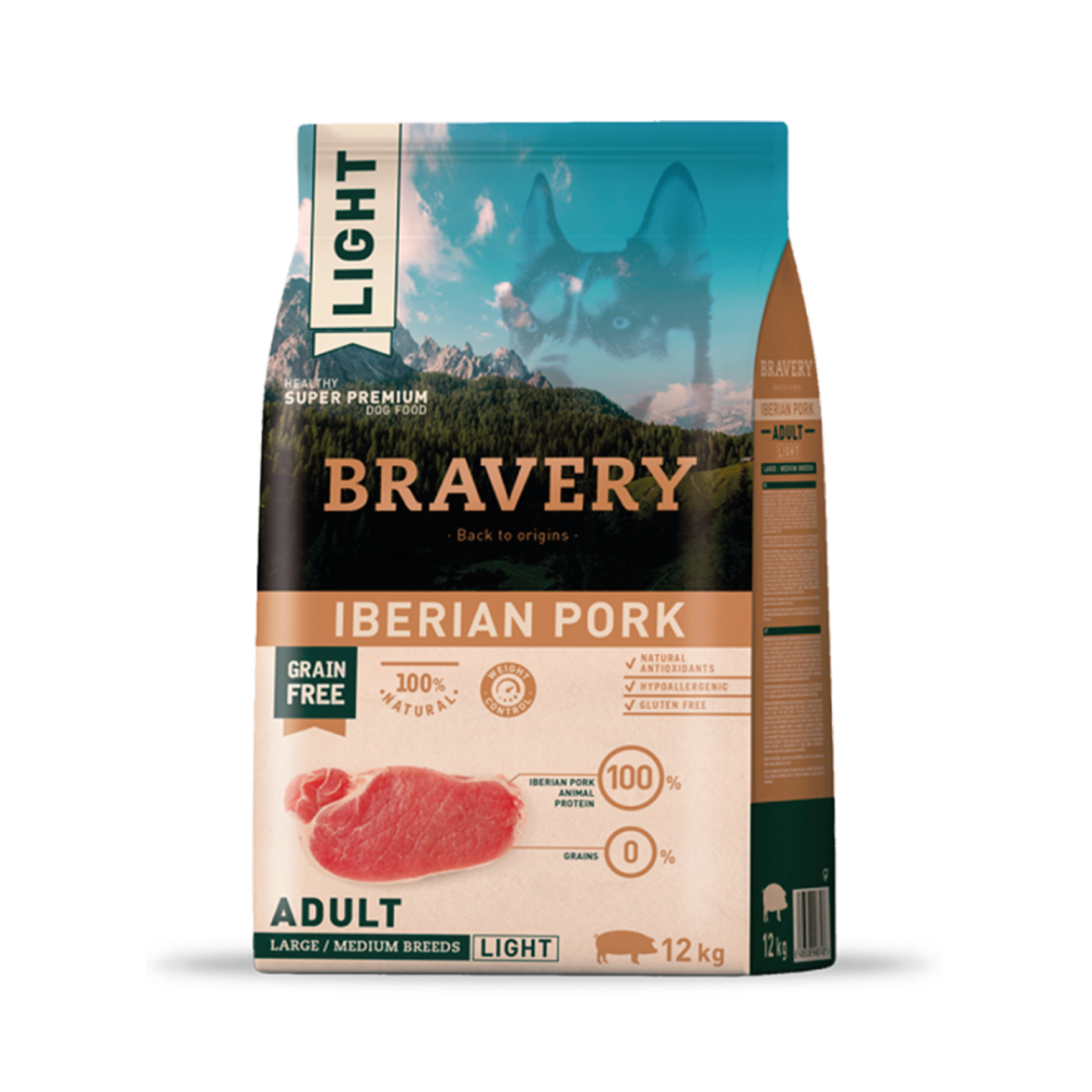 Bravery Light Iberian Pork Adult Large / Medium Breed 12 KG