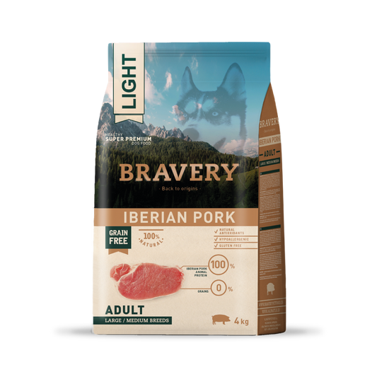 Bravery Light Iberian Pork Adult Large / Medium Breed 4 KG