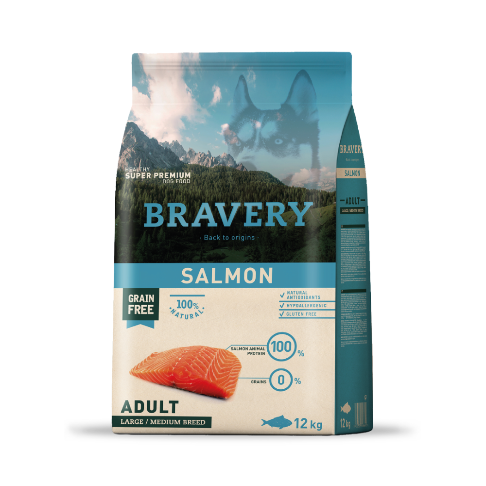 Bravery Salmon Adult Large / Medium Breeds 12 KG