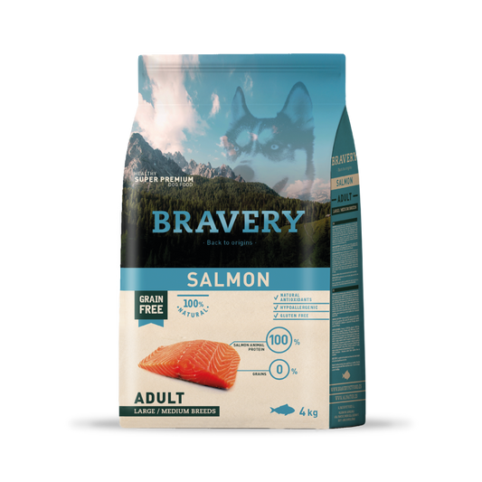 Bravery Salmon Adult Large / Medium Breeds 4 KG