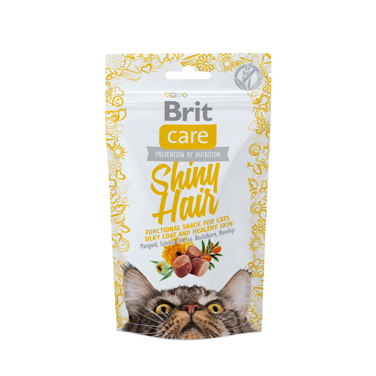 BRIT CARE CAT SNACK SHINY HAIR 50GR