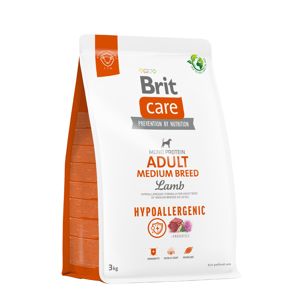 Brit Care Adulto Raza Mediana Cordero 3 KG