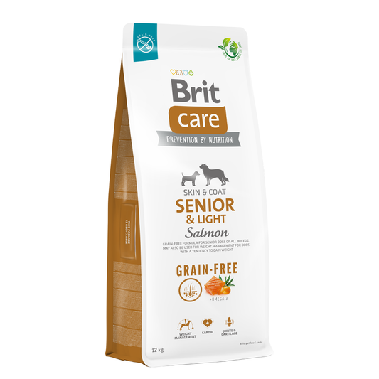 Brit Care Grain Free Senior & Light Salmon 12 KG