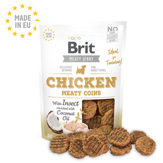 Brit Jerky Snack Chicken Meat with Insect / Pollo con Insecto 80 GR