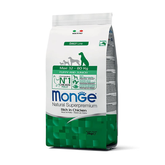 Monge Maxi Puppy / Cachorro Raza Grande Pollo 12 KG