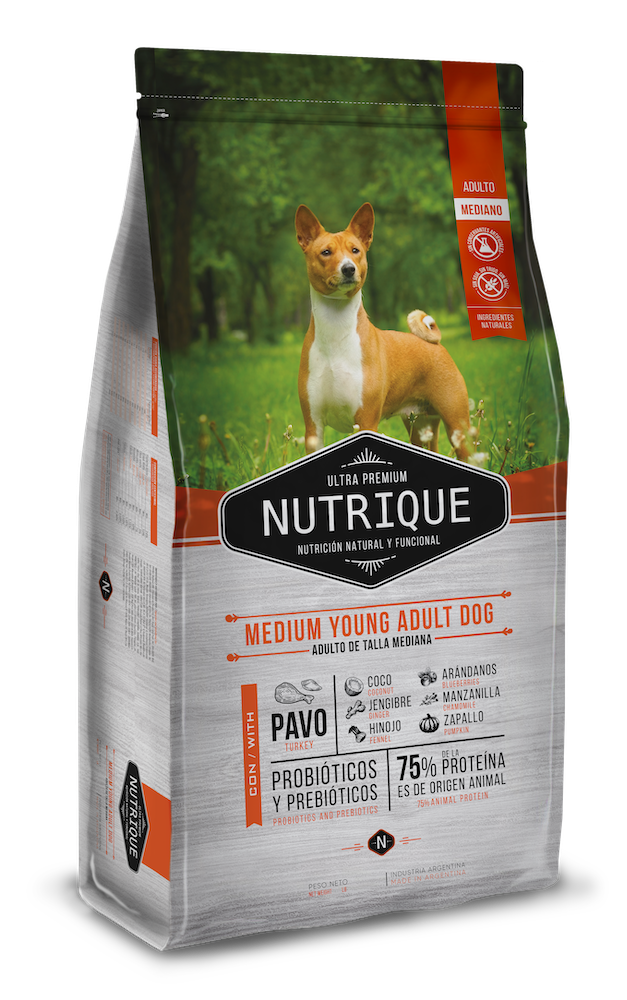 Nutrique Medium Young Adult Dog / Adulto Raza Mediana 12 KG