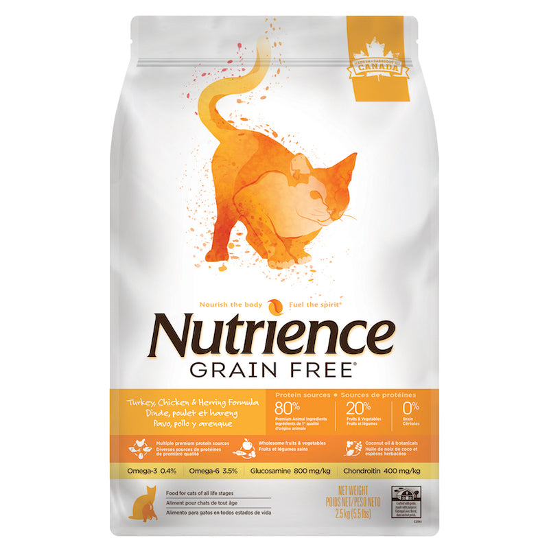 Nutrience Gato Grain Free Pavo, Pollo y Arenque 2.5 KG