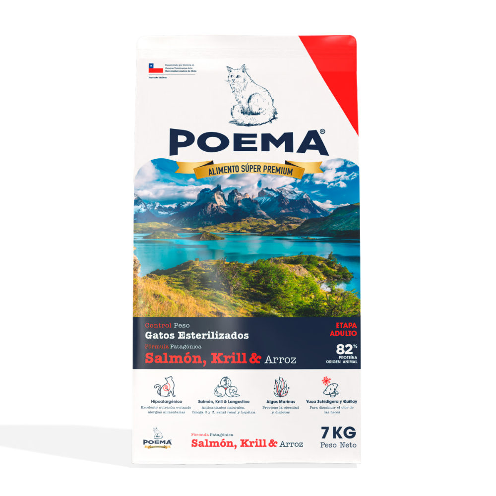 Poema Gato Esterilizado Control Peso Hipoalergenico 7 Kg