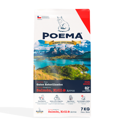 Poema Gato Esterilizado Control Peso Hipoalergenico 7 Kg