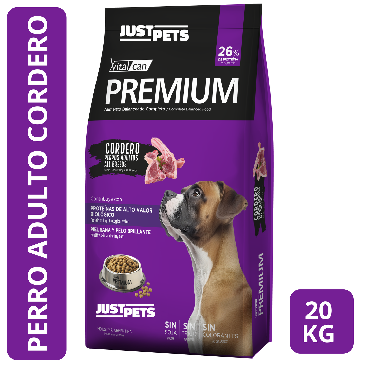 Vitalcan Premium Perro Adulto Cordero 20 KG