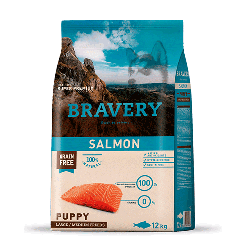 BRAVERY SALMON PUPPY LARGE/MEDIUM BREED 12 KG