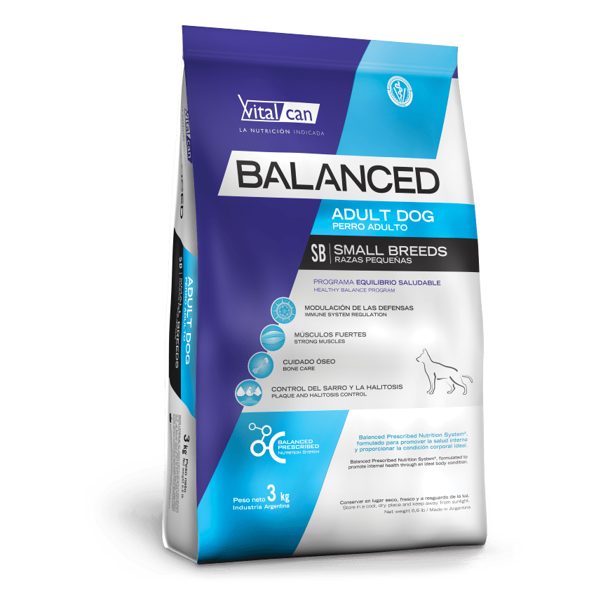 BALANCED PERRO ADULTO RAZA PEQUEÑA 3 KG