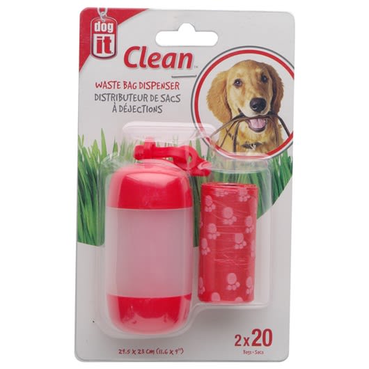 DOGIT DISPENSADOR BOLSA FECAS ROJO 2X20