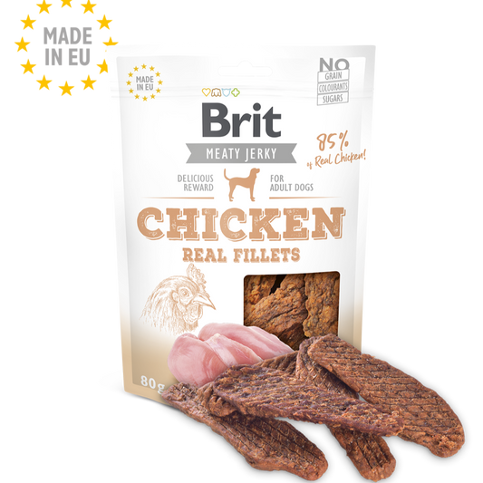 Brit Jerky Snack Chicken Fillet / Filetes de Pollo 80 GR